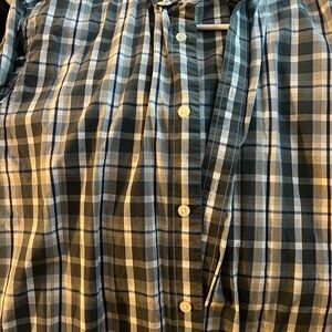 Banana Republic Blue and White Casual Button Down Shirt